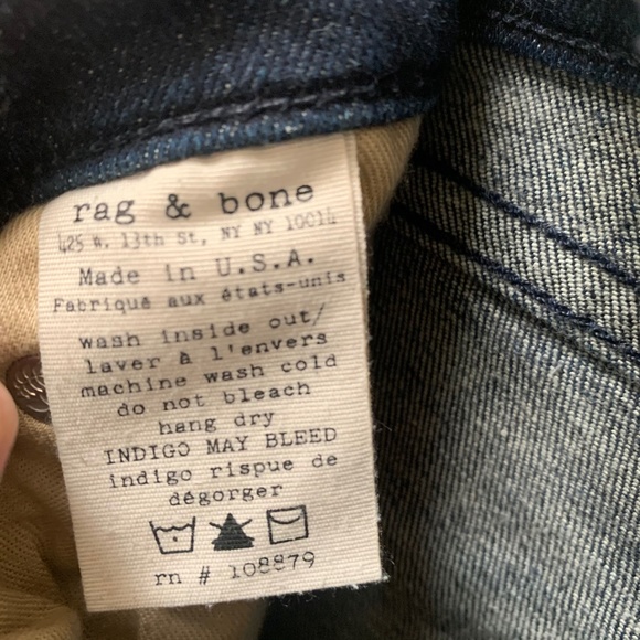 Rag & Bone Skinny Zipper Ankle Jean - Picture 8 of 8